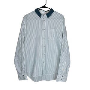 Rag & Bone Men’s Stripe Cotton Slim Fit Button Down Shirt Size Large